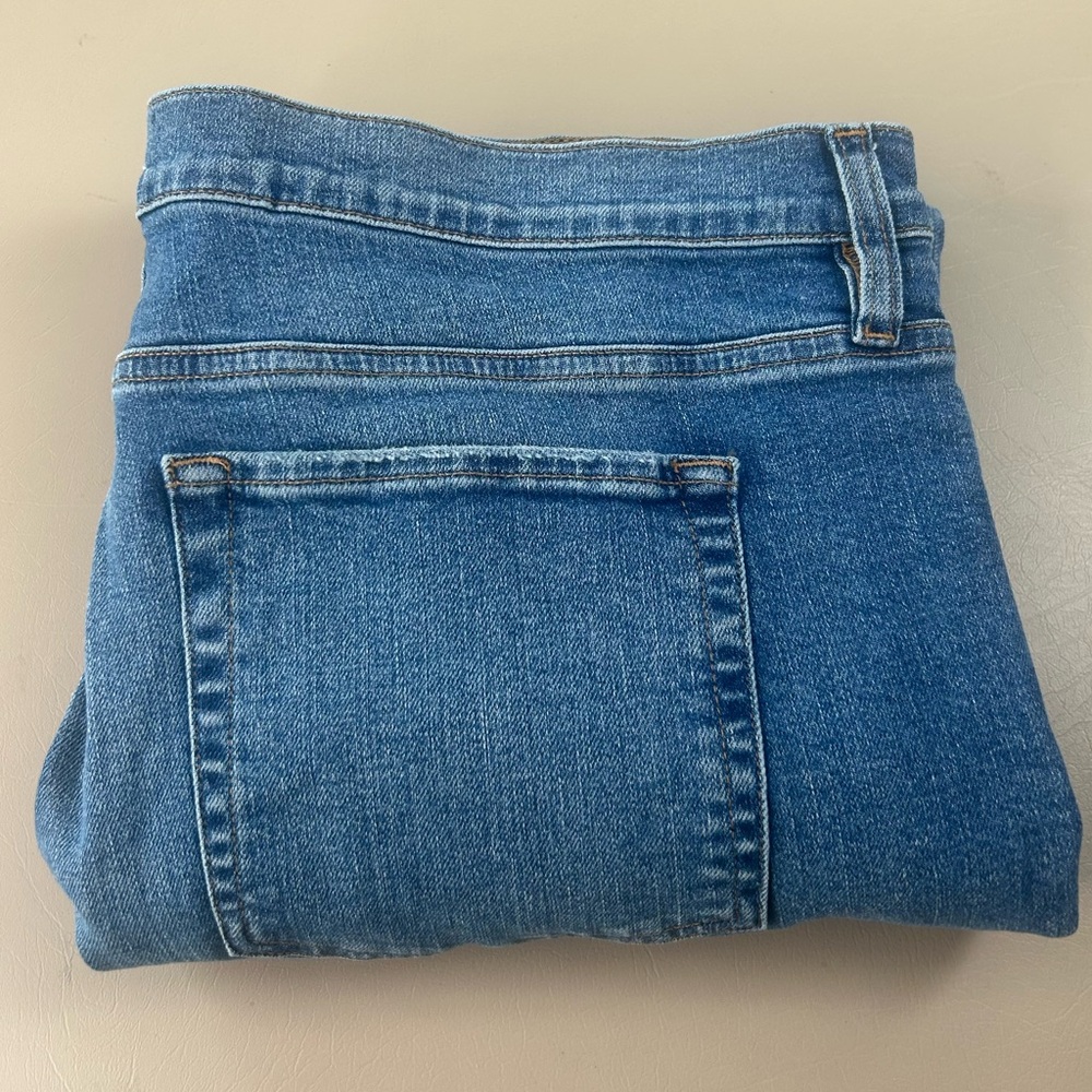 Frame Bixby Le Garçon Straight Crop Leg Denim Blue Jeans Womens Plus Size 34
